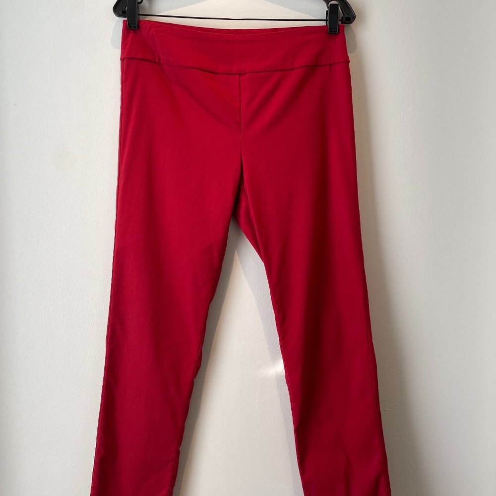 Elliott Lauren Control Stretch Pull On Ankle Pants - red